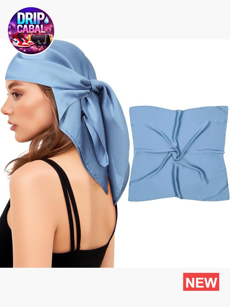 27.5" Square Satin Head Scarf - Silk Hair Scarf Bandana For Women Sleeping Wraps